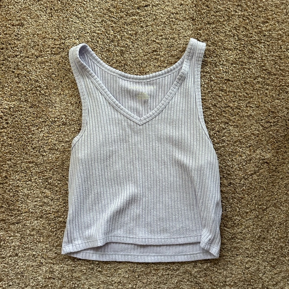 American Eagle Ribbed V-Neck Tank